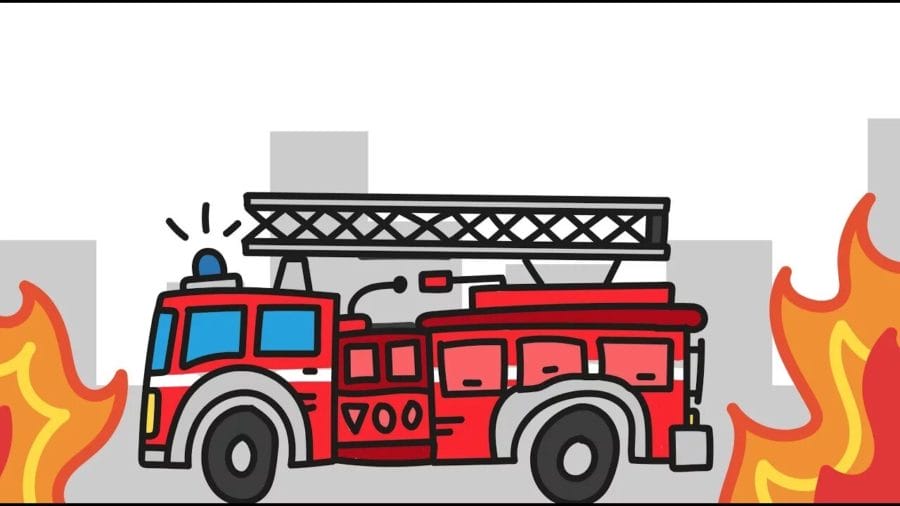 Как нарисовать пожарную машину: 110 картинок для детей