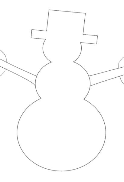 100 шаблонов и трафаретов снеговика для вырезания из бумаги