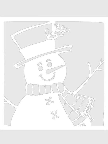 100 шаблонов и трафаретов снеговика для вырезания из бумаги