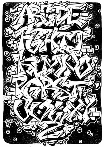 Алфавит для граффити: 100 картинок