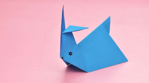 Кролик оригами из бумаги 9
