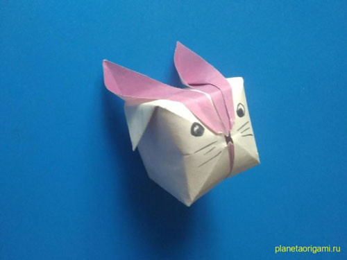 как сделать оригами кролика из бумаги 10