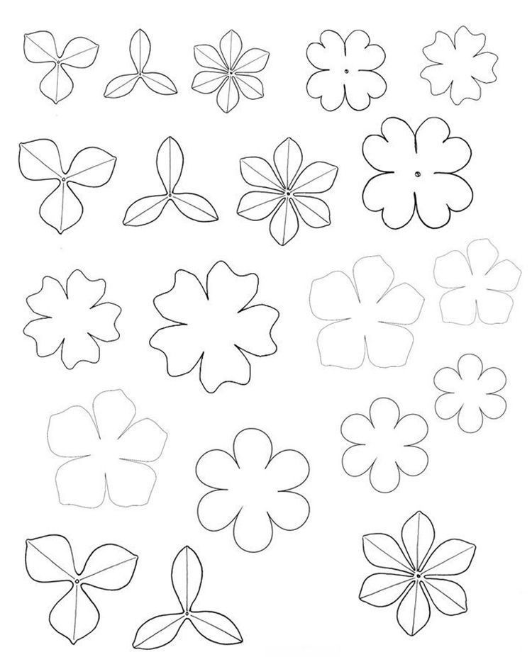 Схемы маленьких цветочков для декора из фоамирана