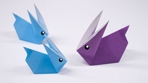 как сделать кролика из бумаги оригами 6