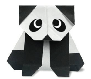 Панда оригами