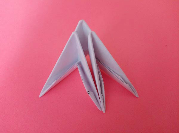 Цапля в технике модульного оригами
