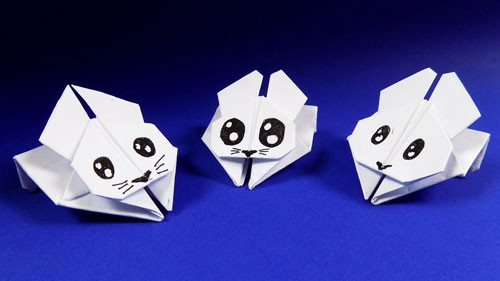 Кролик оригами из бумаги 5