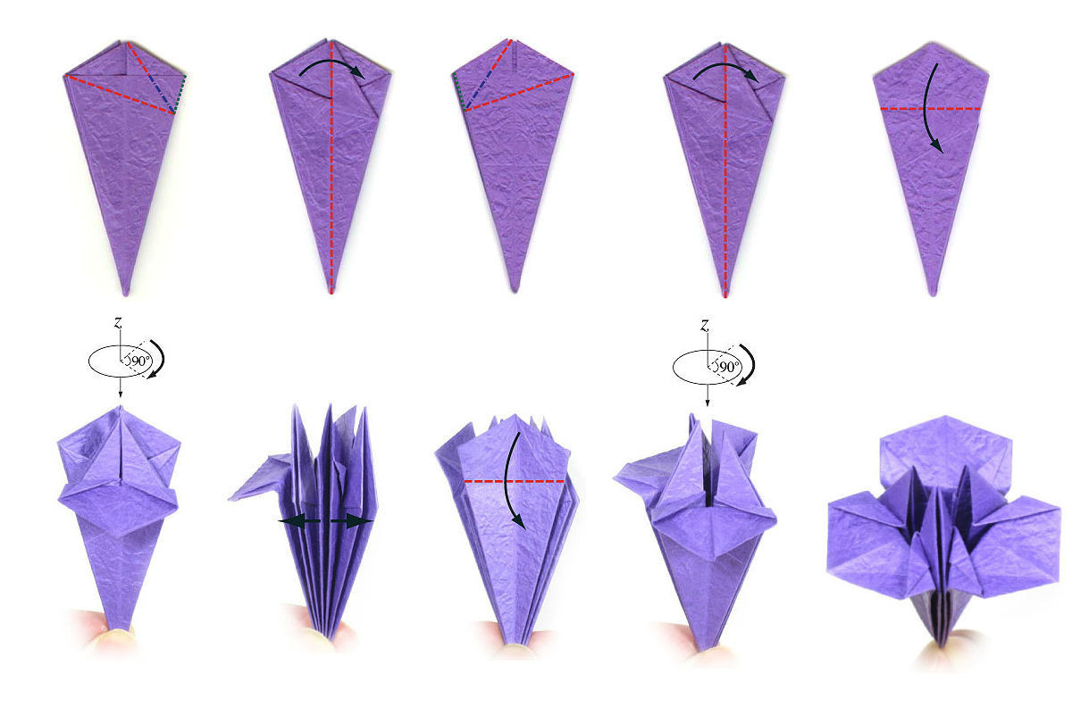 Изысканное оригами ирис 4