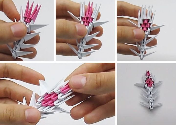 Пошаговая инструкция по сборке модульного лебедя оригами для начинающих