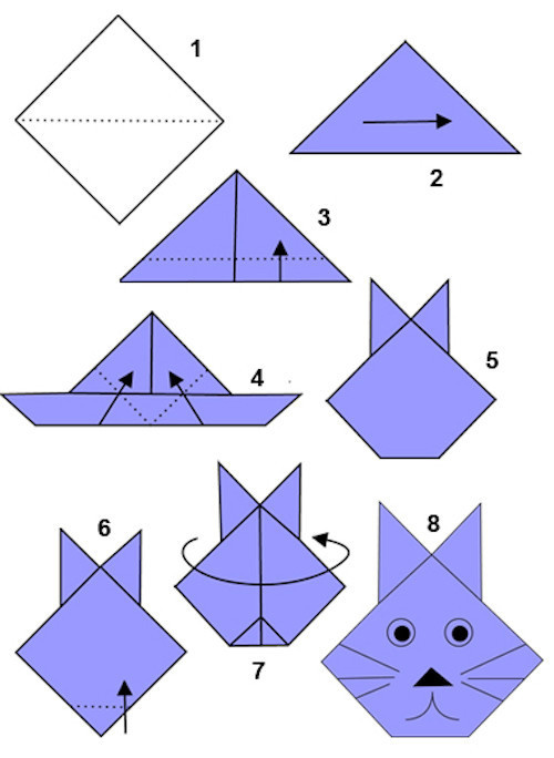 Кролик оригами схема 5