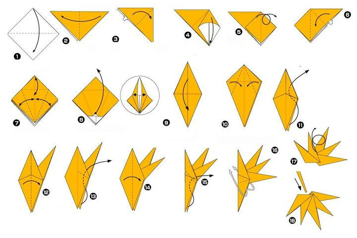 Пошаговая инструкция по сборке листа каэдэ хутива в технике оригами
