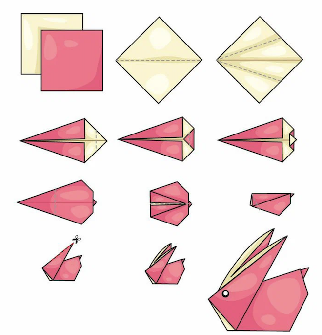 Заяц оригами