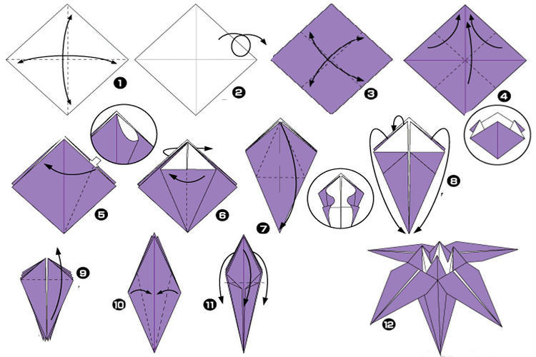 Изысканное оригами ирис 7