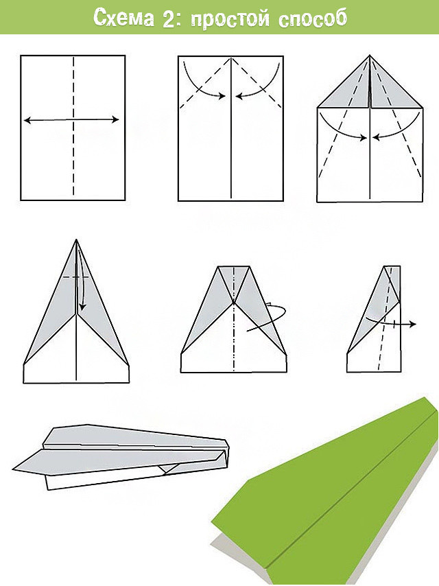 простой Самолет Из Букмаги Оригами