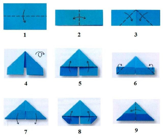 Схема складывания модуля оригами