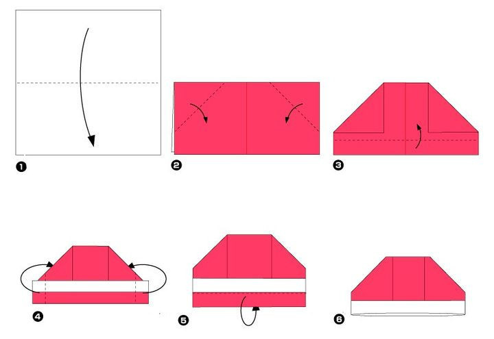 Инструкция по изготовлению шапки оригами