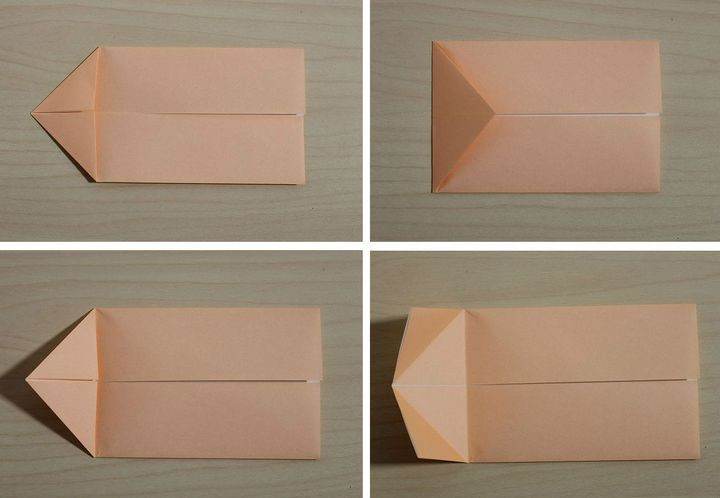 Пошаговая схема изготовления фигурки свинки для стола в технике оригами