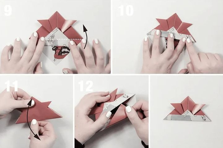 Схема изготовления шлема оригами