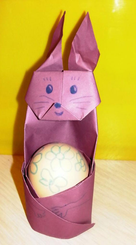 кролик из бумаги оригами для детей 5