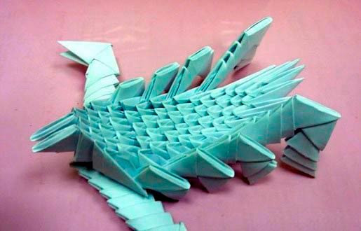 Сборка скорпиона из модулей оригами
