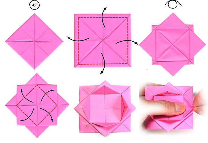 Мастер-класс по сборке простого лотоса оригами
