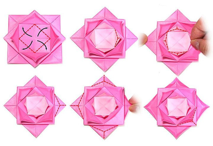 Мастер-класс по сборке простого лотоса оригами