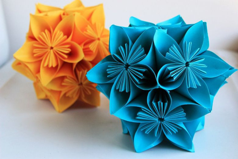 оригами звезды цветы