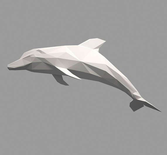 Поделка дельфин из бумаги