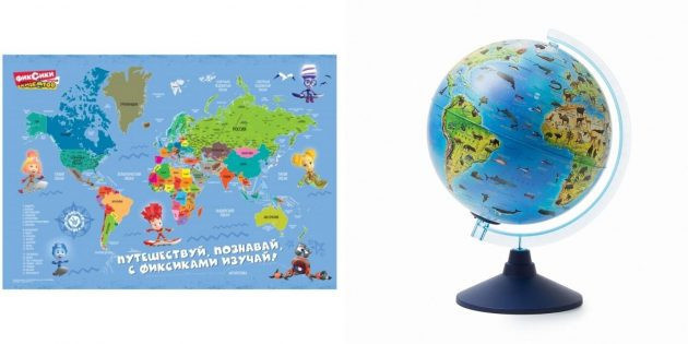 Подарки мальчику на 5 лет на день рождения: карта мира или глобус