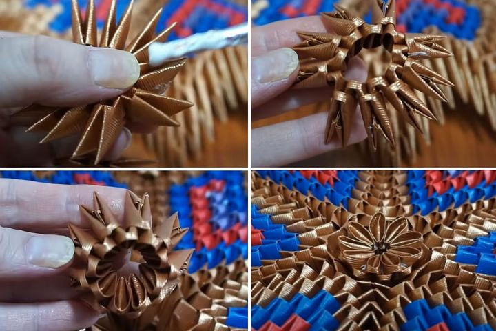 Пошаговая инструкция по сборке модульного оригами для подарка на свадьбу