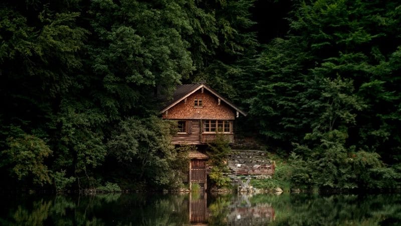 Картинки деревянных домов в лесу (100 фото) #97