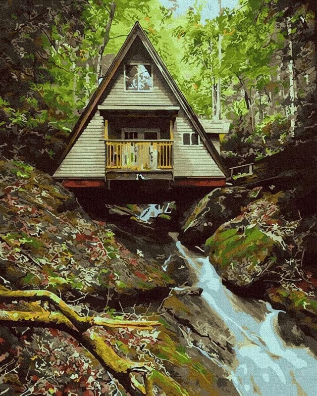 Картинки деревянных домов в лесу (100 фото) #21