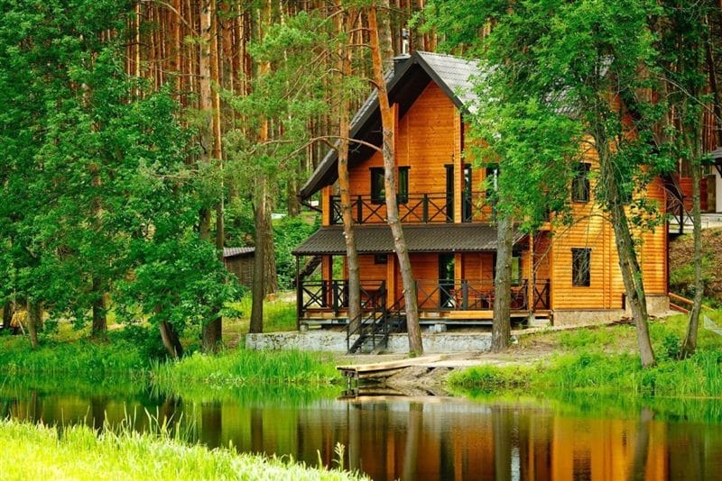 Картинки деревянных домов в лесу (100 фото) #25
