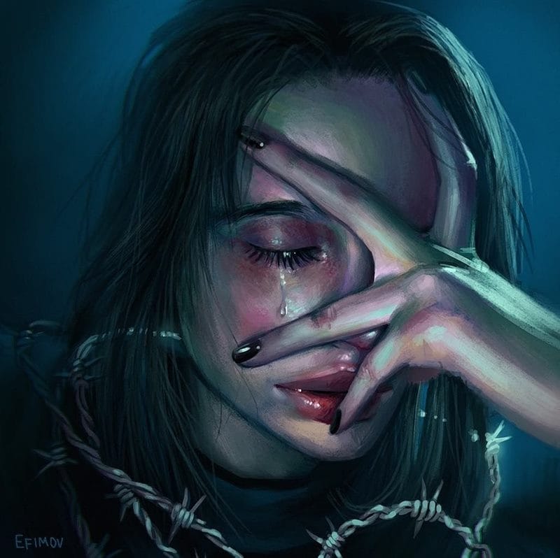 Картинки плачущей девушки на аву (100 фото) #20