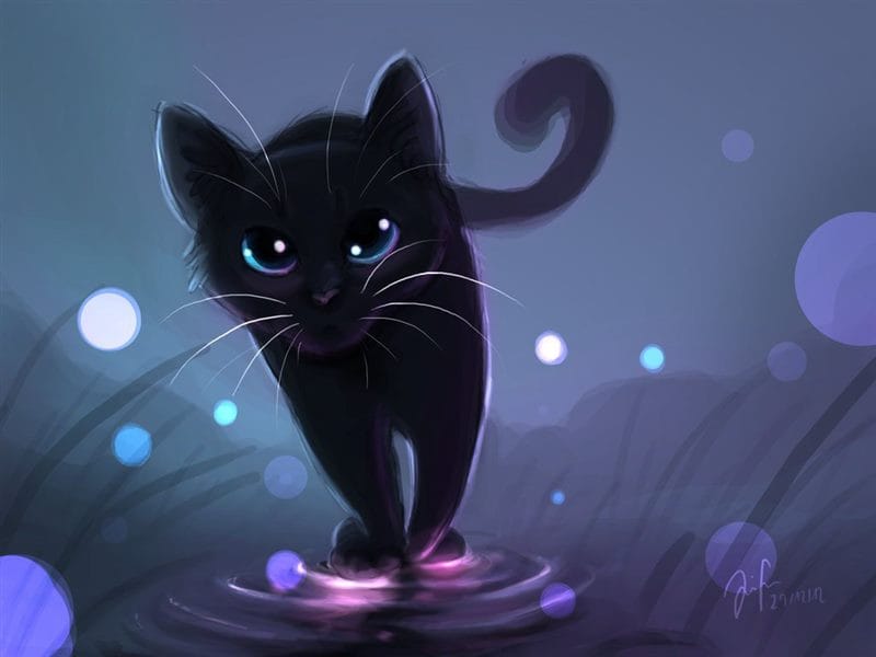 Картинки черной кошки на аву (100 фото) #82