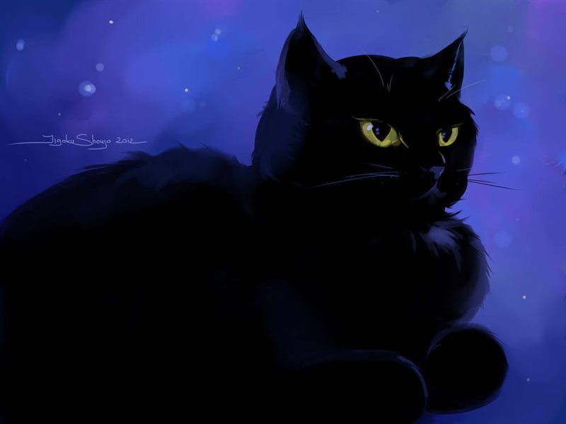 Картинки черной кошки на аву (100 фото) #98