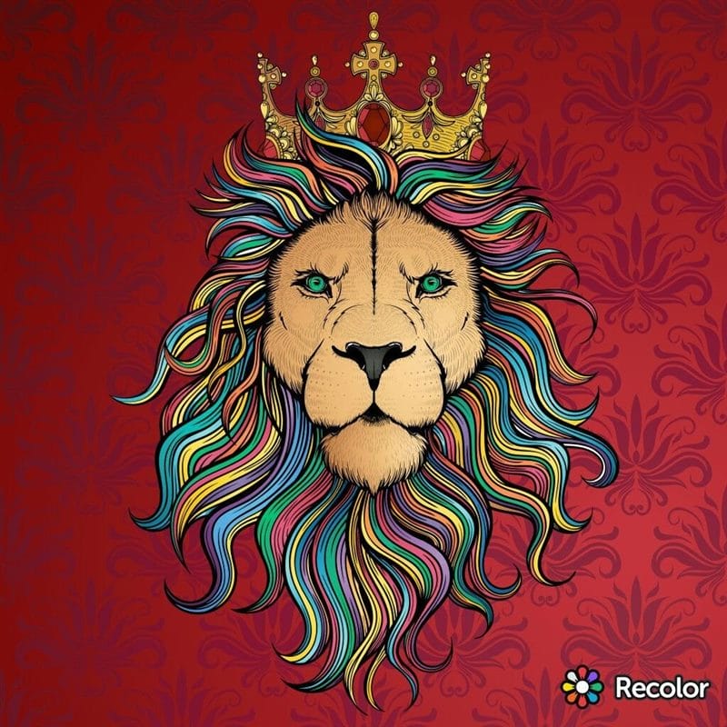 Картинки лев с короной (100 фото) #90