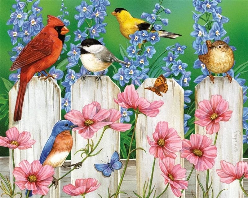 Картинки птицы и цветы (100 фото) #63