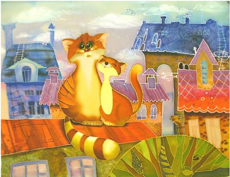 Картинки коты на крыше (65 фото) #20