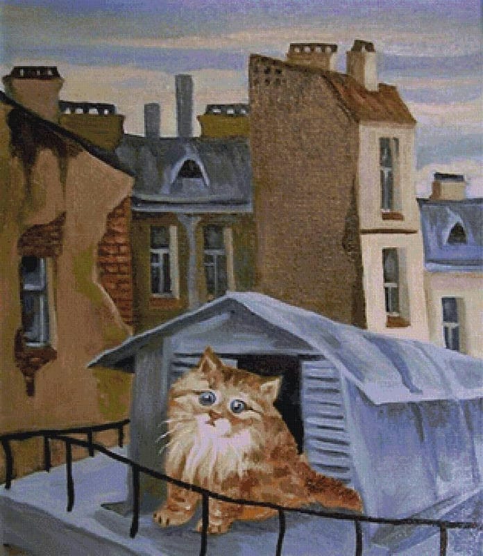 Картинки коты на крыше (65 фото) #59