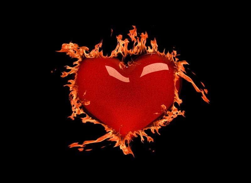 Картинки сердце в огне (75 фото) #55