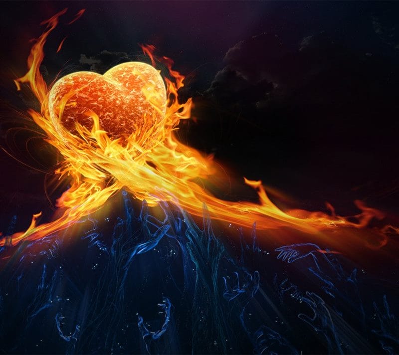 Картинки сердце в огне (75 фото) #25