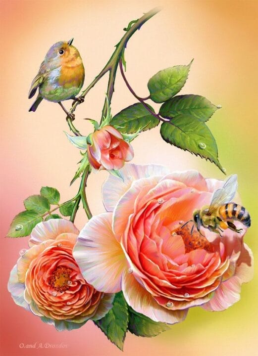 117 красивых открыток с букетами цветов #78