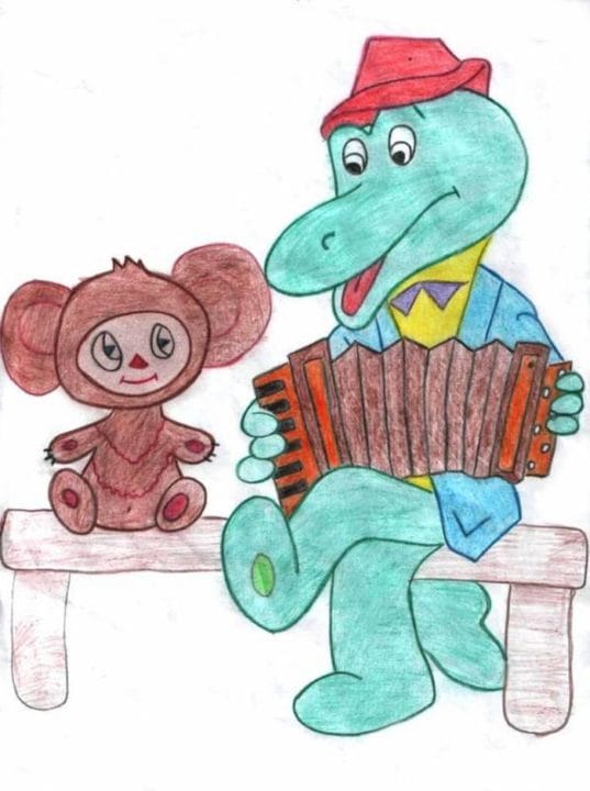 100 картинок с Чебурашкой и Крокодилом Геной для детей #62
