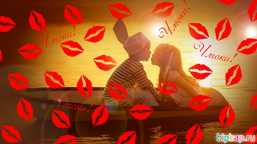 168 красивых картинок с поцелуями для девушки или парня #126