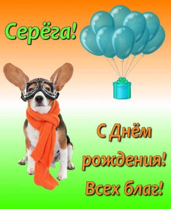 Сергей, с днем рождения! 180 открыток с поздравлениями #9