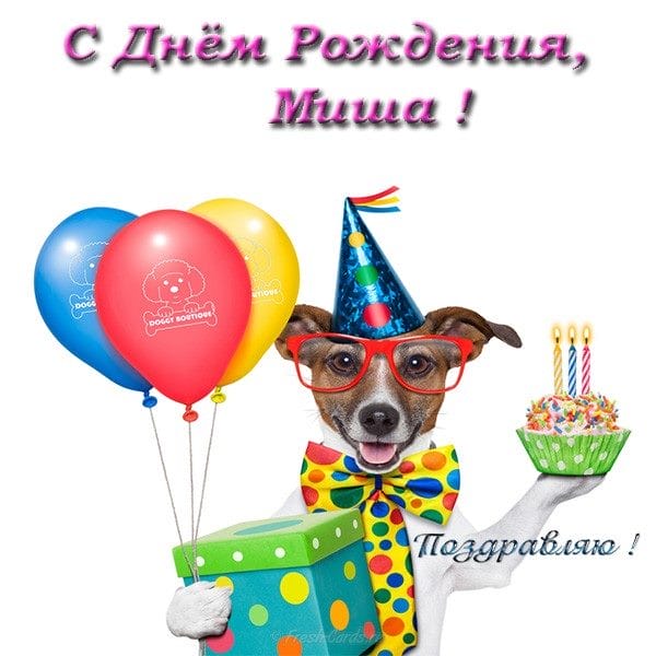 С днем рождения, Михаил! 220 открыток с поздравлениями #52
