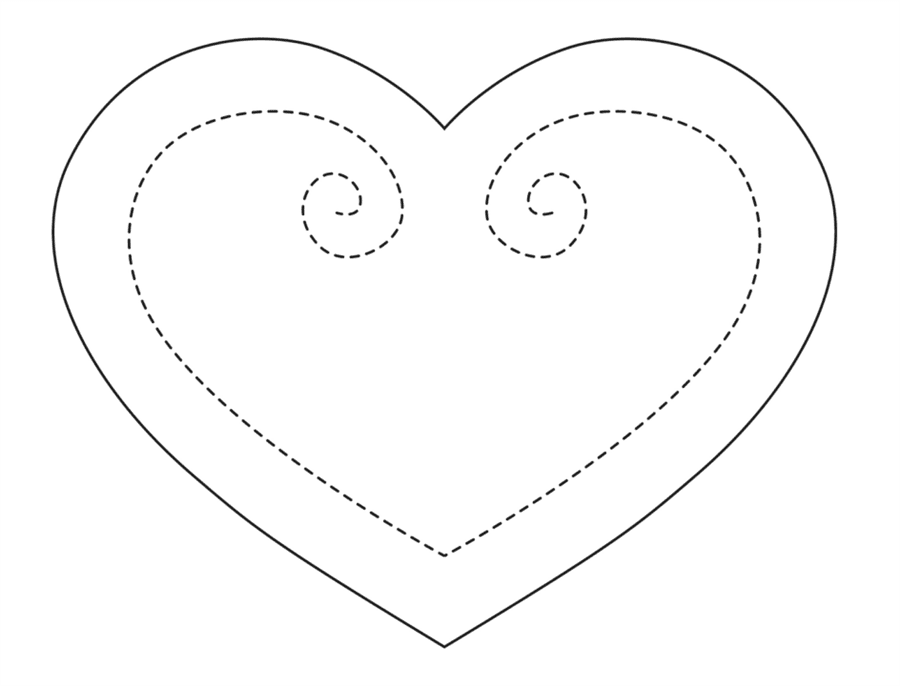 110 шаблонов сердечек для вырезания #48