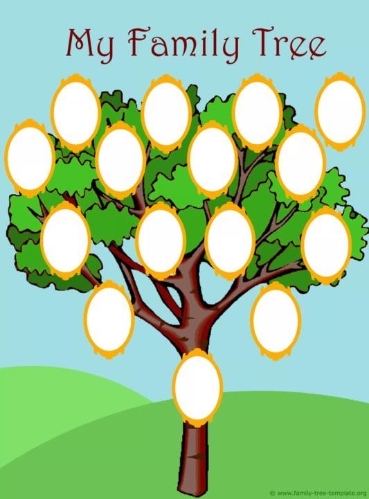30 шаблонов генеалогического дерева для заполнения #7