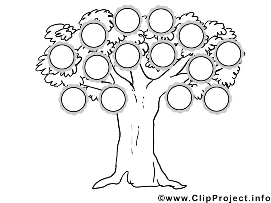 30 шаблонов генеалогического дерева для заполнения #6